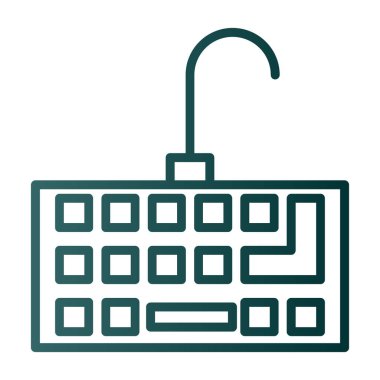 bilgisayar klavyesi simgesi, vektör illüstrasyonu basit tasarım