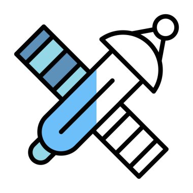 uydu simgesi, vektör illüstrasyonu basit tasarım