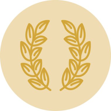 Defne çelengi ağ vektör simgesi