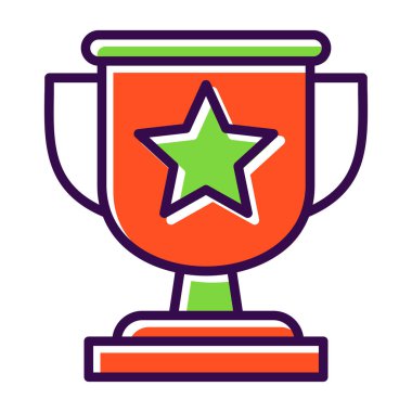 Kupa. Web simgesi basit illüstrasyon