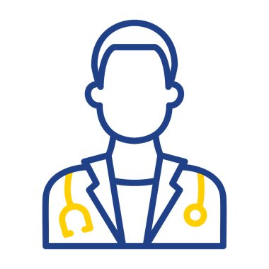 doktor avatar vektör resimleme 