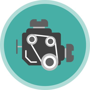 motor simgesi, vektör illüstrasyonu basit tasarım