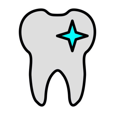 Diş düzlüğü simgesi, vektör illüstrasyonu