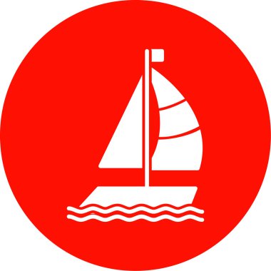 tekne ikonu vektör illüstrasyonu 