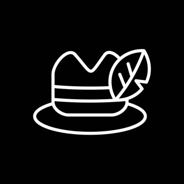 Şapka simgesi vektör illüstrasyonu