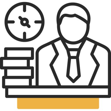 yönetim düz vektör simgesi