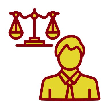 Hukuk ve adalet ikonunun vektör illüstrasyonu. Stok için hukuk ve adalet vektör simgesi koleksiyonu.