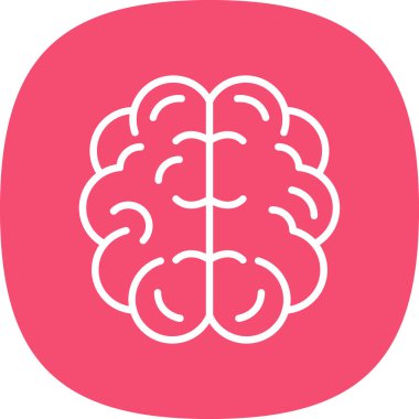 Beyin simgesi, vektör illüstrasyonu 