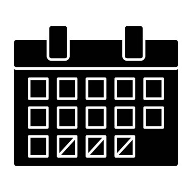 Basit düz zamanlama simgesi, vektör tasarımı