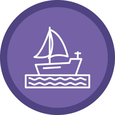 tekne ikonu vektör illüstrasyonu 