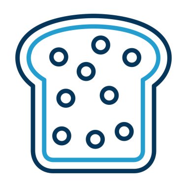 Ekmek. Web simgesi basit illüstrasyon