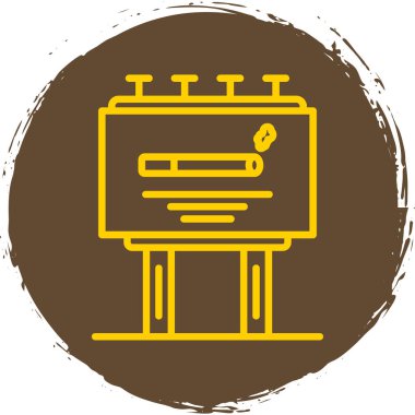 reklam panosu simgesi, vektör illüstrasyonu basit tasarım