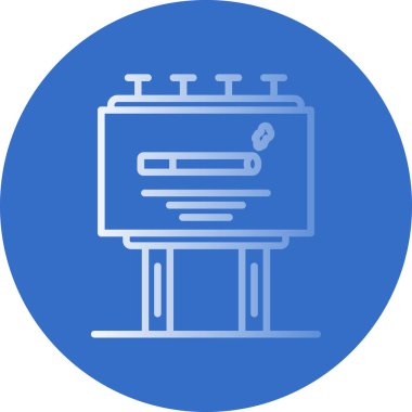 reklam panosu simgesi, vektör illüstrasyonu basit tasarım