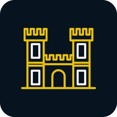 castle icon, vector illustration simple design