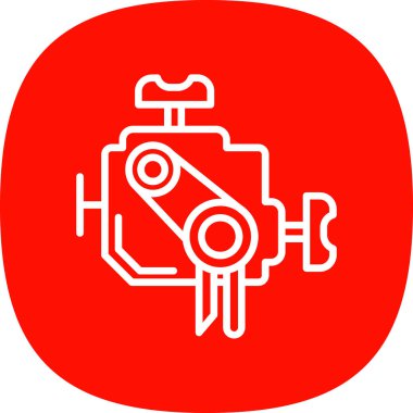 motor simgesi, vektör illüstrasyonu basit tasarım