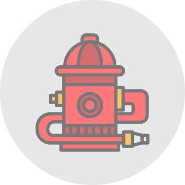 yangın musluğu simgesi vektörü 