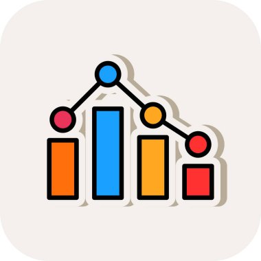 grafik vektörü düz renk simgesi