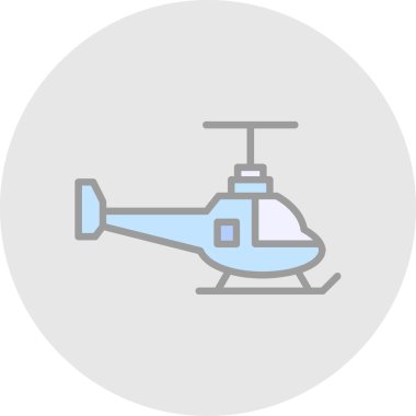 Helikopter. Web simgesi basit illüstrasyon