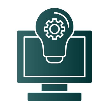 dişli ikon vektör illüstrasyon tasarımı olan dizüstü bilgisayar