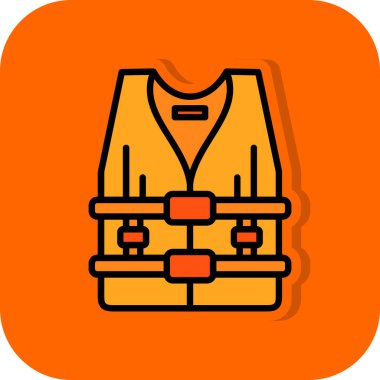 Yelek giysi simgesinin vektör illüstrasyonu 