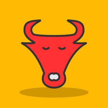 Boğa ikonu. vektör illüstrasyonu