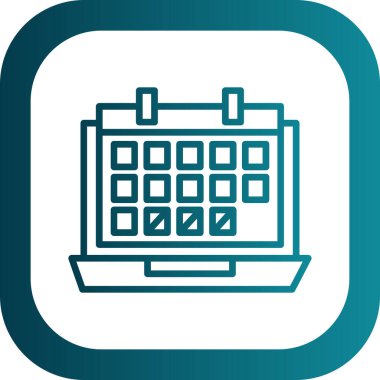 Takvim simgesi, vektör illüstrasyonu basit tasarım