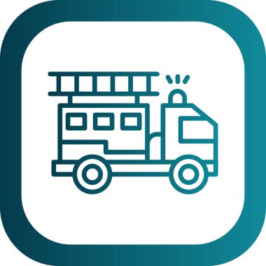 İtfaiye aracı web vektör simgesi 