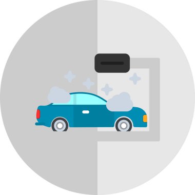 Araba boyama vektör simgesi. düz tasarım illüstrasyon. 