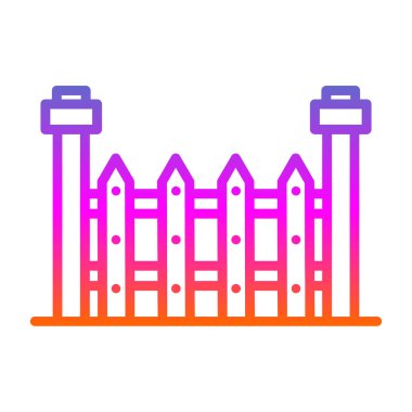 Çit. Web basit illüstrasyonu