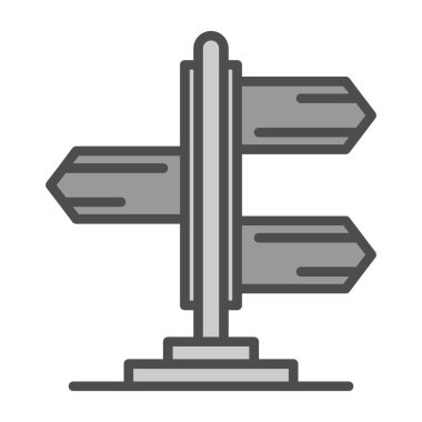 Yol işaretleri simge vektör.