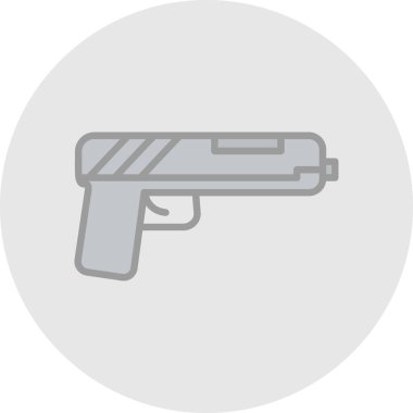 silah simgesi, vektör illüstrasyonu basit tasarım