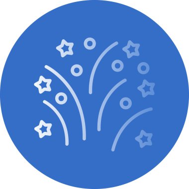 Havai fişek simgesi, vektör illüstrasyonu 