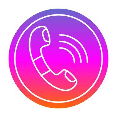 telefon ahizesi simgesi, vektör çizimi basit tasarım