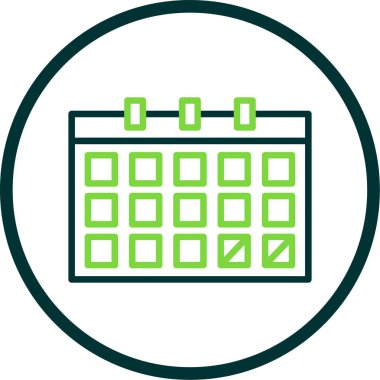 Takvim simgesi, vektör illüstrasyonu basit tasarım