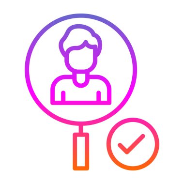 Büyüteci olan bir adamın vektör çizimi