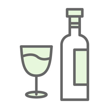 şarap kadehi simgesi, çizgi ve dolgu stili