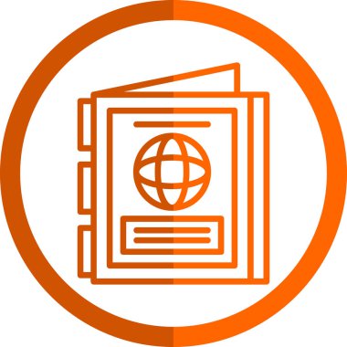 Basit düz pasaport vektör illüstrasyonu