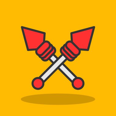 Mızrak logo vektör illüstrasyonu