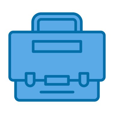 Bavul. Web simgesi basit illüstrasyon 