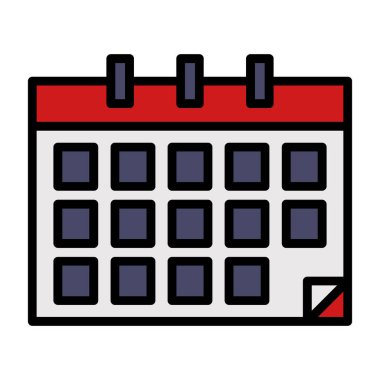 Takvim simgesi, vektör illüstrasyonu basit tasarım