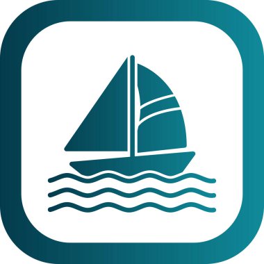 tekne ikonu vektör illüstrasyonu