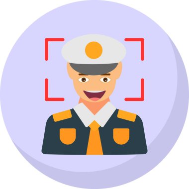 Bir polis memurunun vektör çizimi