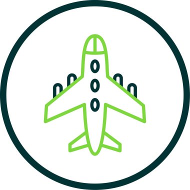 uçak ikonu vektör illüstrasyonu 