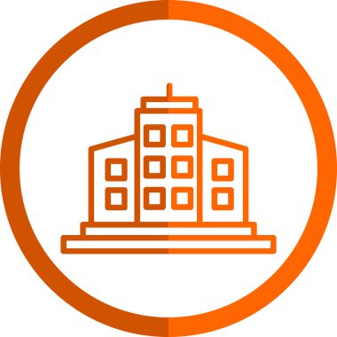 bina simgesi, basit vektör illüstrasyonu