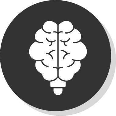 Beyin simgesi, vektör illüstrasyonu 