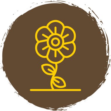 Bir çiçeğin vektör illüstrasyonu