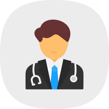 doktor avatar vektör resimleme 