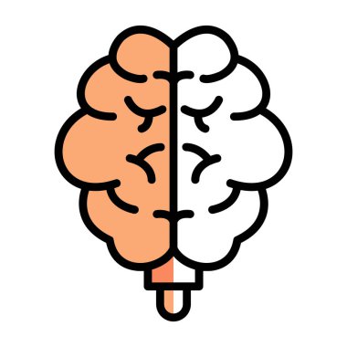 Beyin simgesi, vektör illüstrasyonu 