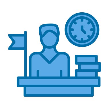 İşletme yönetimi düz simge vektörü. işletme yönetimi işareti