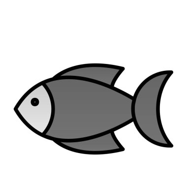 balık simgesi, vektör illüstrasyonu basit tasarım